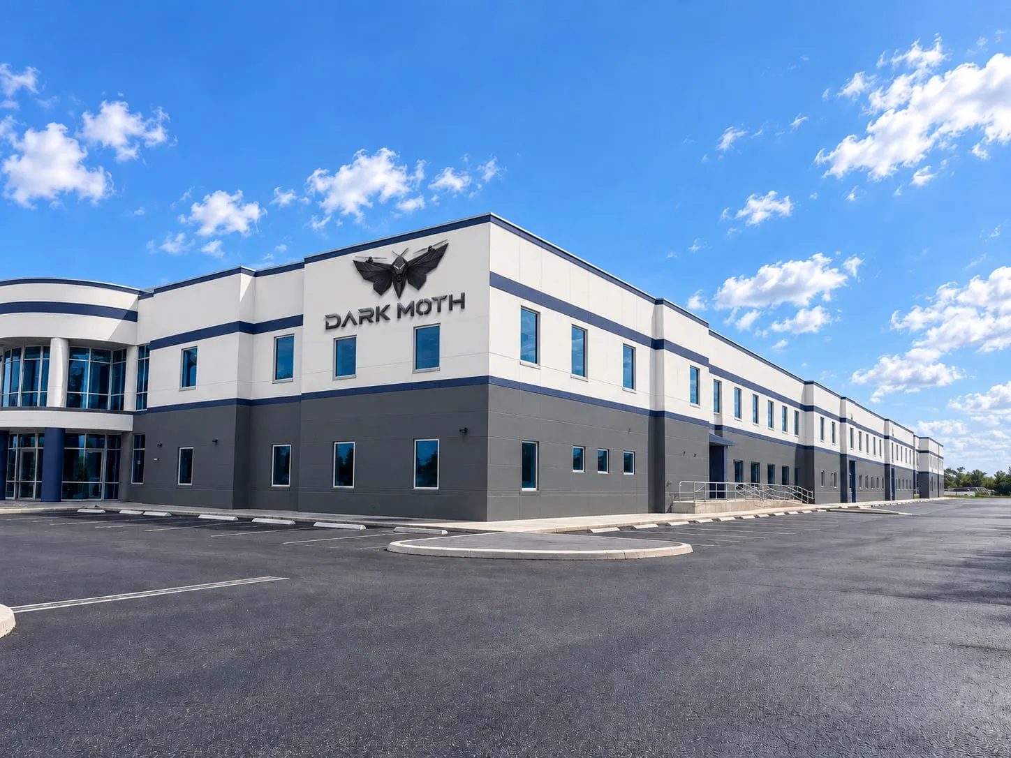 Exterior of DarkMoth's Jupiter, Florida headquarters and manufacturing facility.
